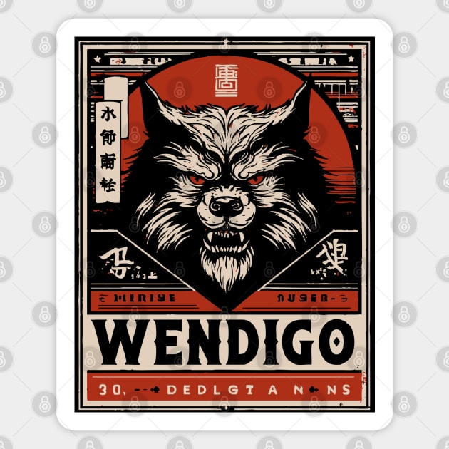 Wendigo Spirit | Native Folklore Horror Art Magnet by TuncGK